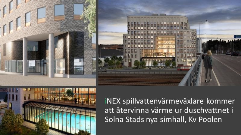 Kv Poolen i Solna väljer iNEX spillvattenvärmeväxlare